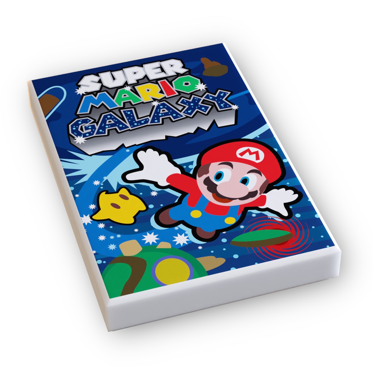 Super Brickio Galaxy Video Game Cover (2×3 Tile)