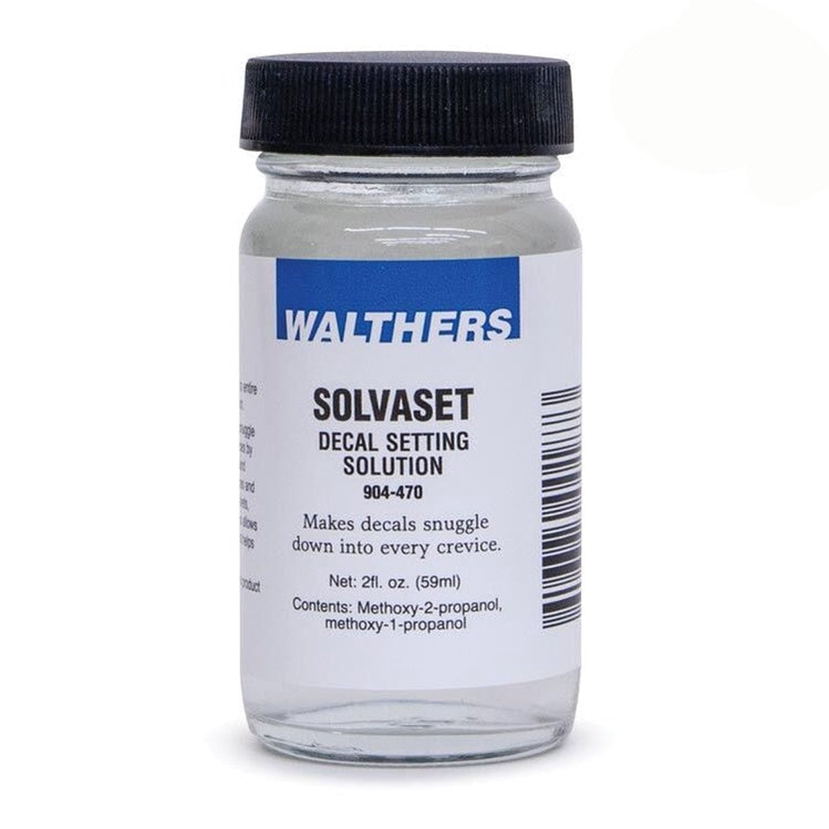 Walthers Solvaset Decal Setting Solution  2 oz Bottle for Waterslide Model Decals