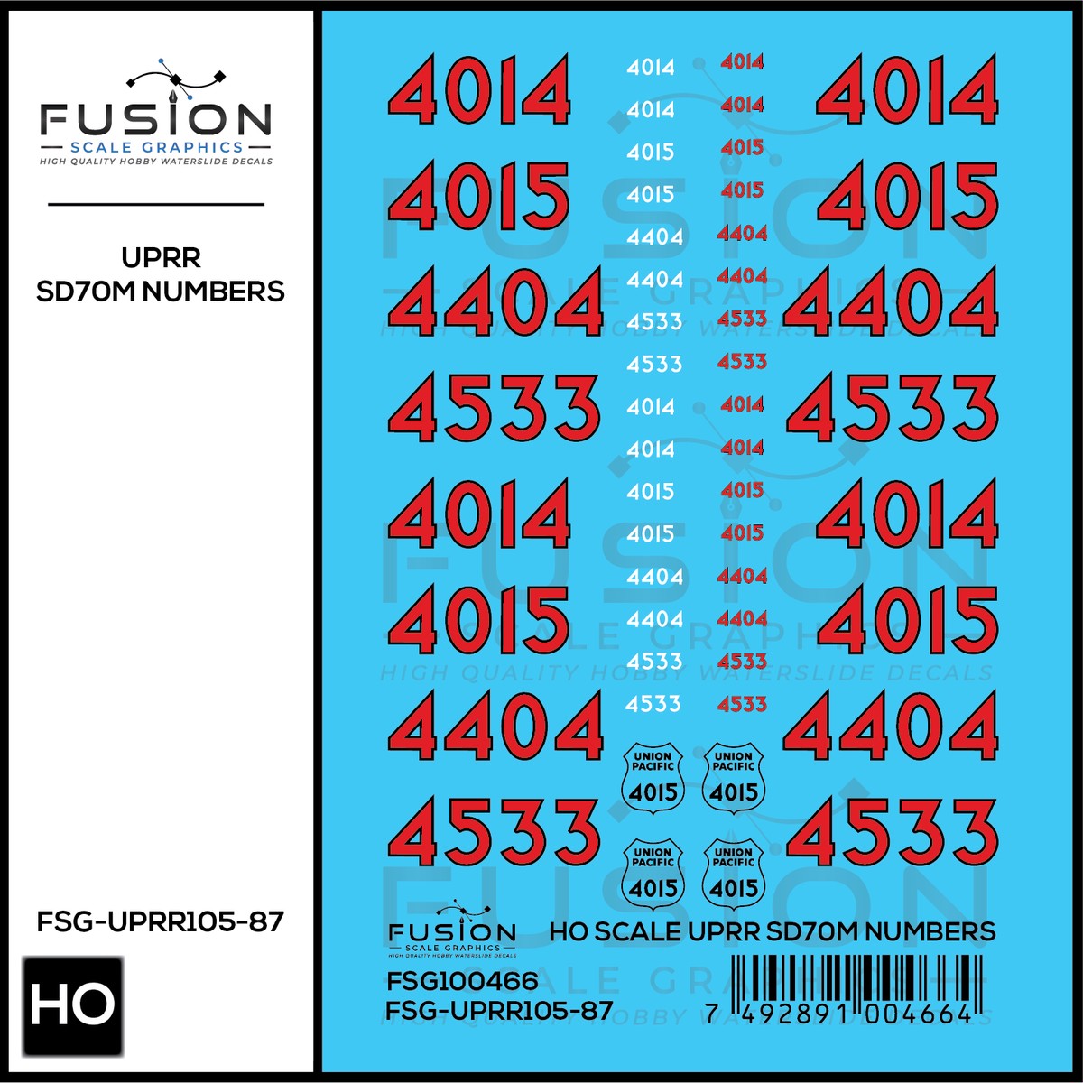 HO Scale Union Pacific UPRR Heritage SD70M Locomotive Numbers