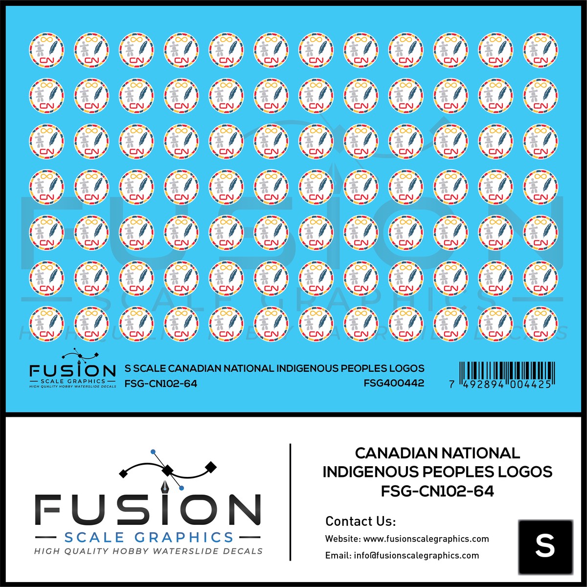 S Scale Canadian National Indigenous Peoples Logos Decal Set
