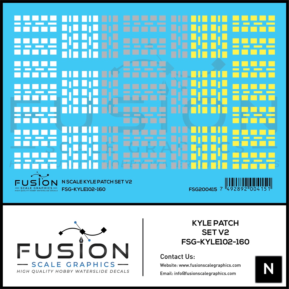 N Scale KYLE Patch Decal Set V2