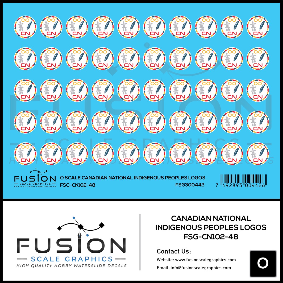 O Scale Canadian National Indigenous Peoples Logos Decal Set
