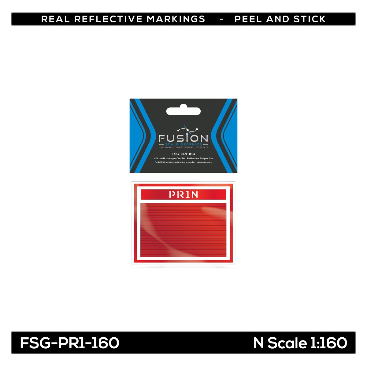 N Scale Passenger Car Red Reflective Markings Set