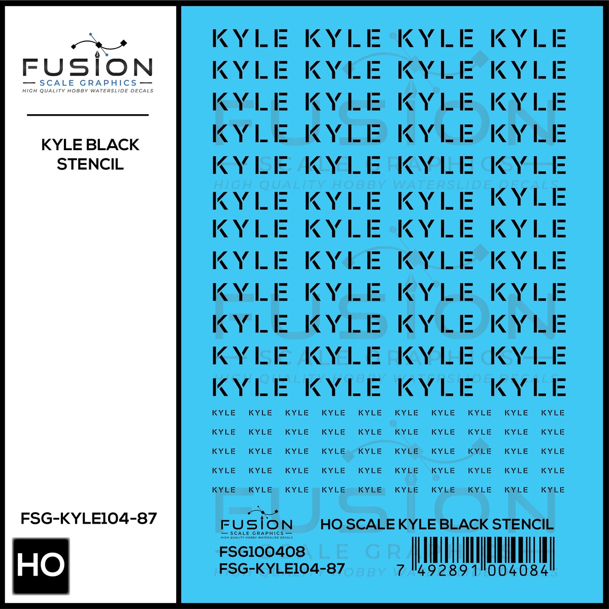 HO Scale KYLE Freight Car Stencil Patch Decal Set