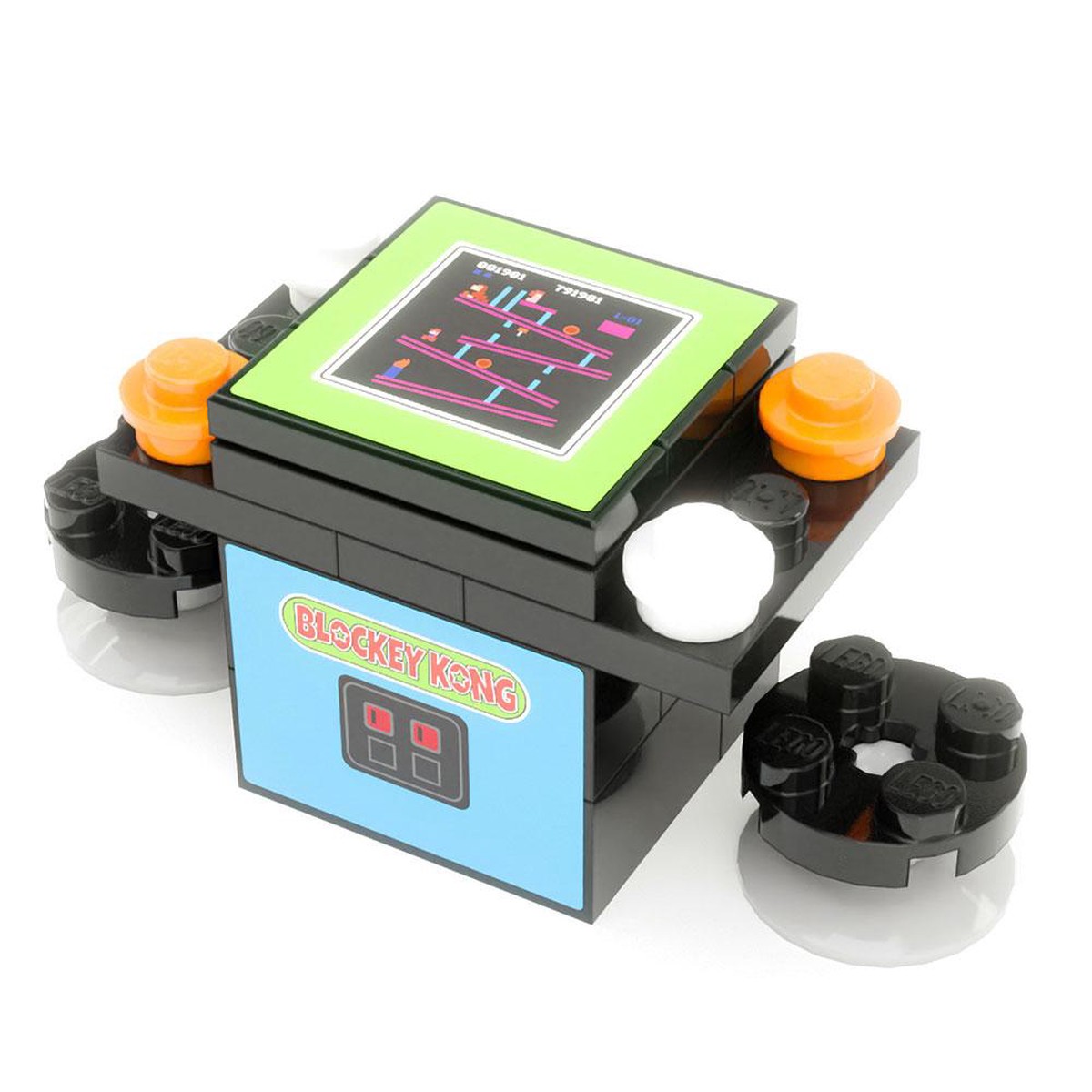 Blockey Kong 2-Player Classic Arcade made using LEGO parts - B3 Customs