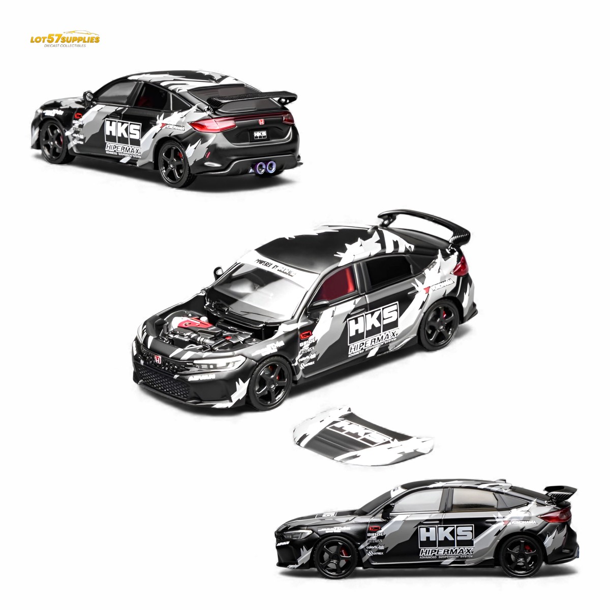 MOTORHELIX Civic Type R FL5 Black HKS 1:64