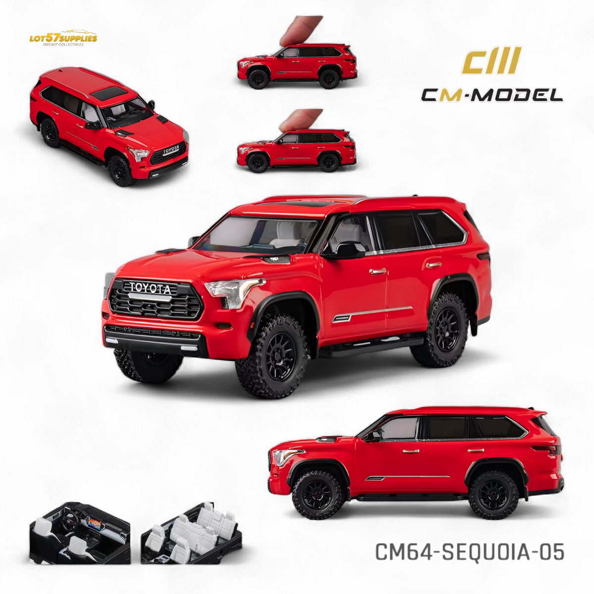 CM Model Toyota Sequoia Red 1:64
