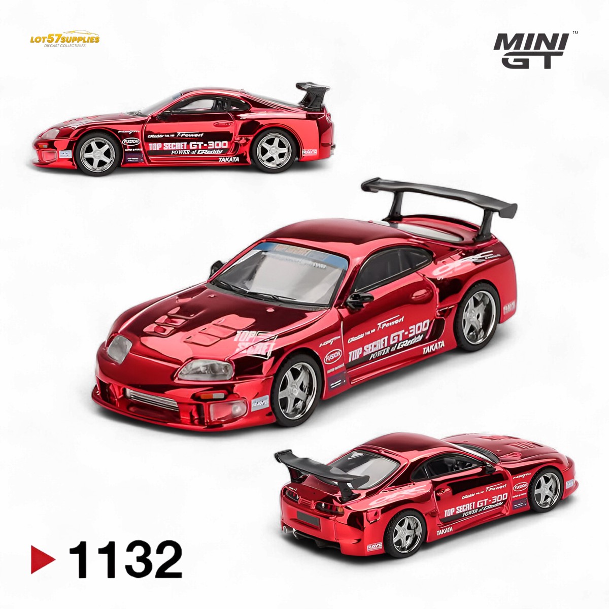 Mini GT Toyota Supra A80 Top Secret GT-300 1:64