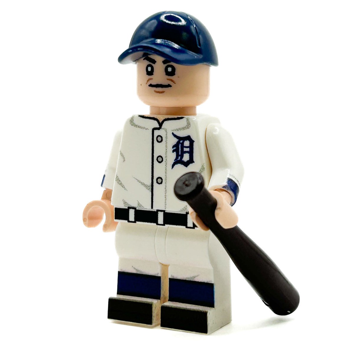 Ty Cobb Tigers Baseball Player Minifig made using LEGO parts - B3 Customs