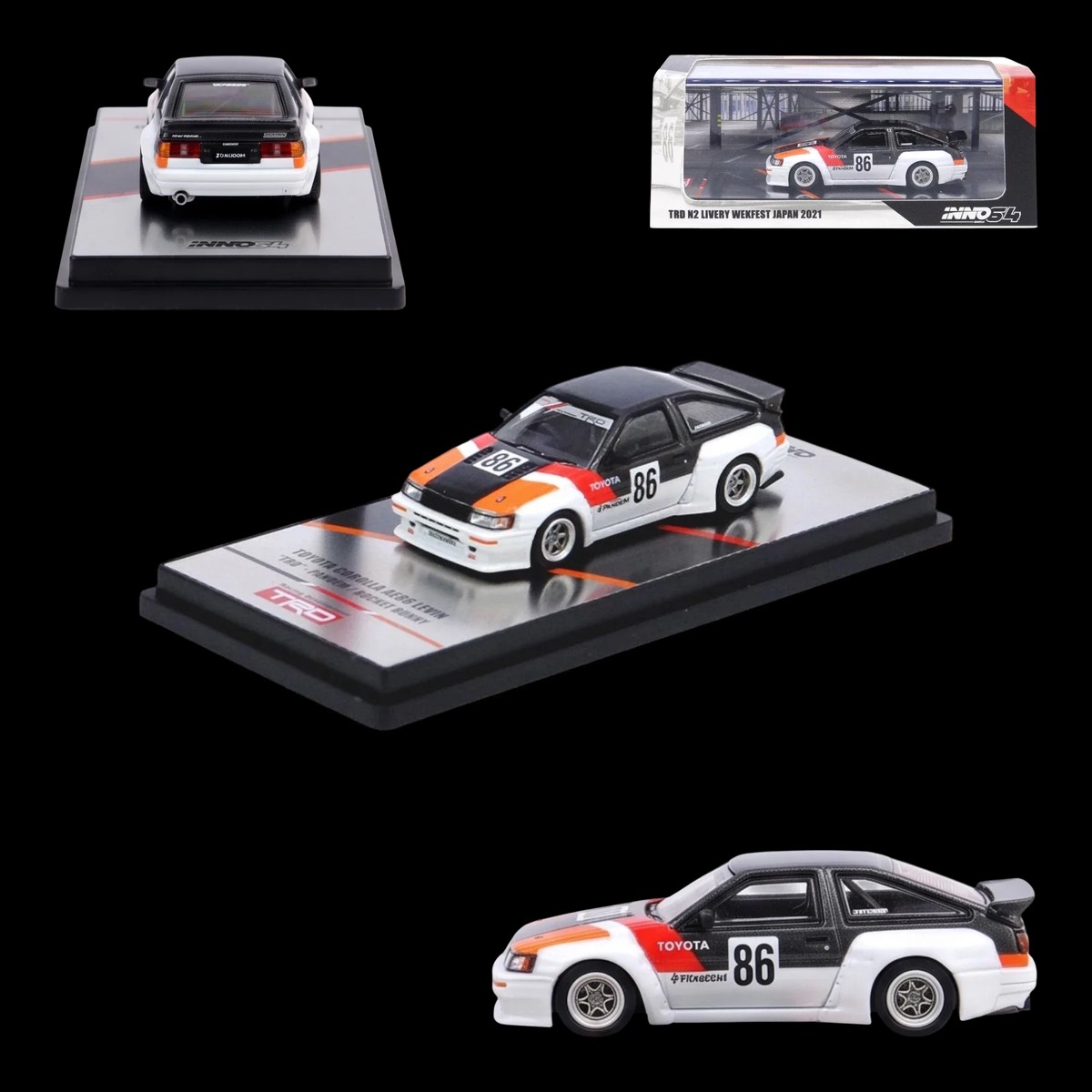 INNO64 Toyota AE86 Levin Pandem Rocket Bunny 1:64