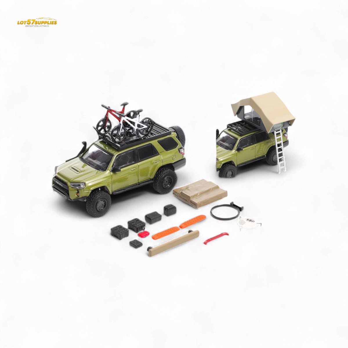 GCD Toyota 4 Runner Light Modified Version Olive Green 1:64