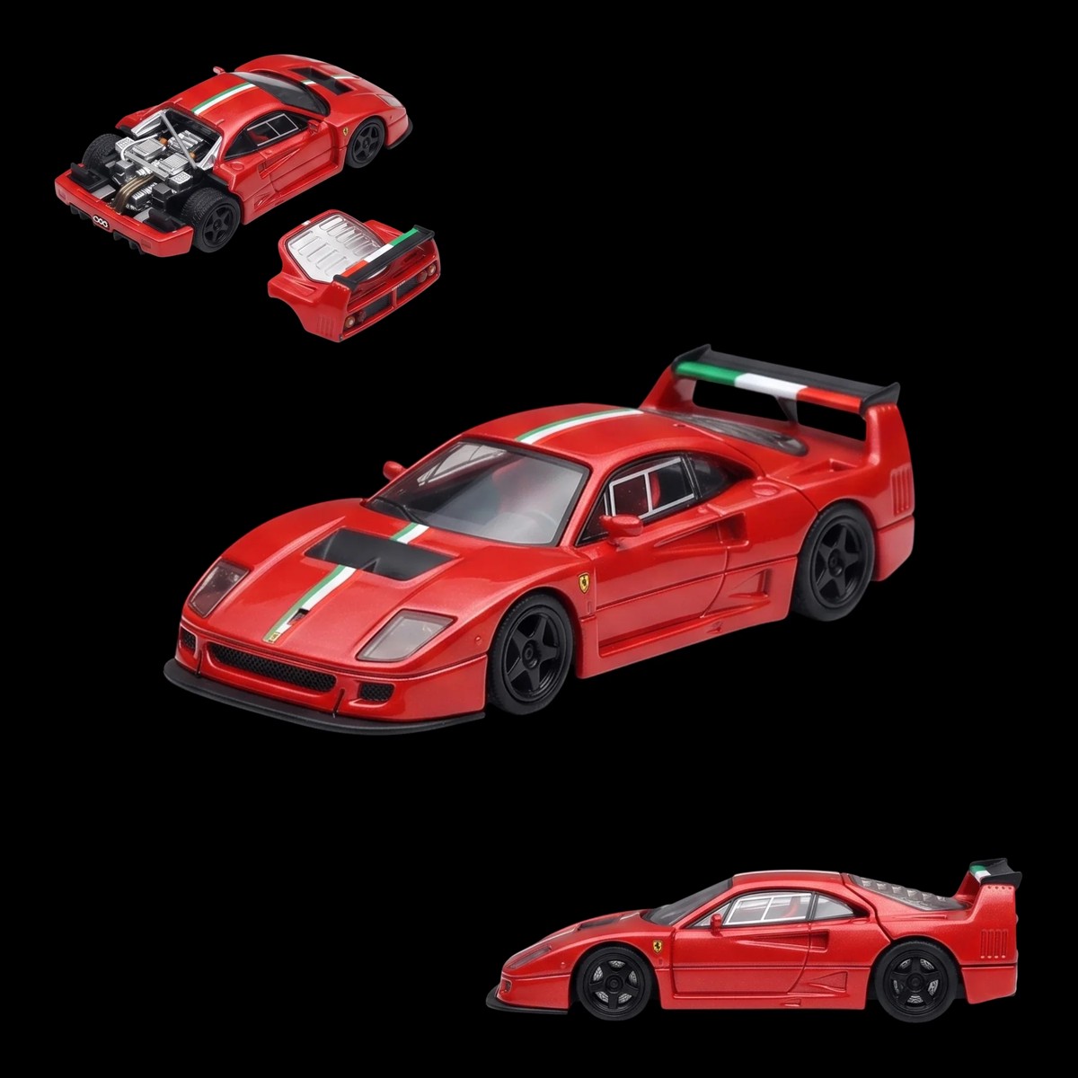 Stance Hunters Ferrari F40 LM Italian Stripe Red 1:64